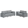 vidaXL Sofa 2 pcs Hellgrau 219 x 80 x 82 cm Stoff