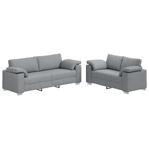 vidaXL Sofa 2 pcs Hellgrau 219 x 80 x 82 cm Stoff