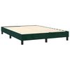 vidaXL Boxspringbett mit Matratze Dunkelgr&uuml;n 140x190 cm Samt
