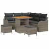 vidaXL Garten-Sofa-Set 8 Stk. 7-Sitzanzahl Grau