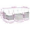 vidaXL 7-tlg. Garten-Sofagarnitur mit Kissen Beige Poly Rattan