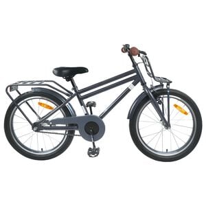 vidaXL Kinderfahrrad 18 Zoll f&uuml;r 5-7 Jahre alt Dunkelgrau