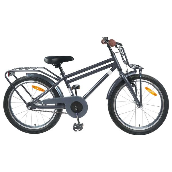 vidaXL Kinderfahrrad 18 Zoll f&uuml;r 5-7 Jahre alt Dunkelgrau