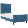 vidaXL Boxspringbett mit Kopfteil Dunkelblau 90 x 190 cm Samt