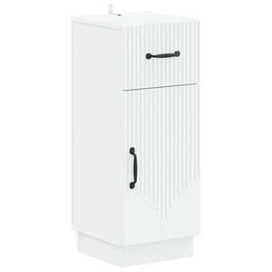 vidaXL Badezimmer Aufbewahrungsschrank HOORN Wei&szlig; 30 x 31 x 77 cm