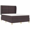 vidaXL Boxspringbett mit Matratze Dunkelgrau 90x190 cm Dunkelbraun