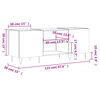 vidaXL Plattenschrank Sonoma-Eiche 121x38x48 cm Holzwerkstoff
