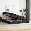 vidaXL Aufbewahrungsbett mit Matratze mit Matratze 2 pcs Schwarz Leder