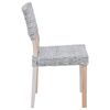 vidaXL Esszimmerstuhl 2 pcs Wei&szlig; gewaschen 46 x 55 x 84 cm Kubu Rattan