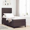 vidaXL Boxspringbett mit Matratze Dunkelbraun 90 x 190 cm Stoff
