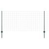 vidaXL Euro-Zaun mit Pfosten 25 x 1 m PVC-beschichteter Stahl Gr&uuml;n