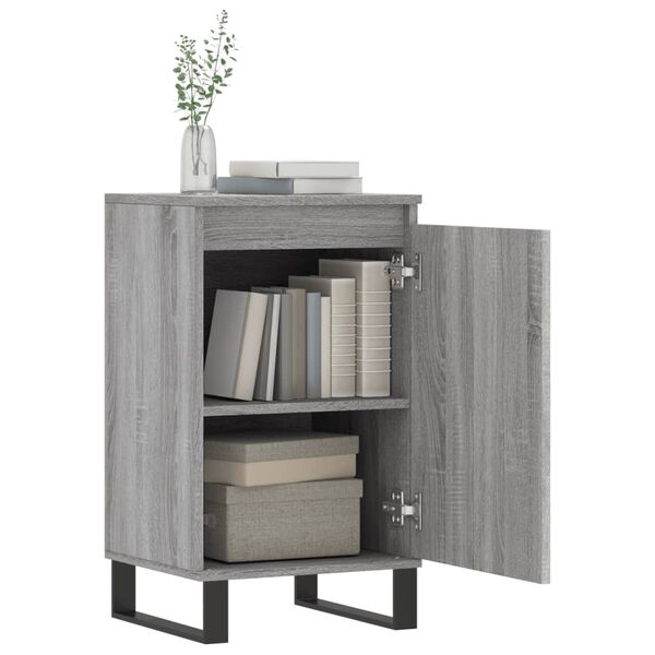 vidaXL Sideboards 2 Stk. Grau Sonoma 40x35x70 cm Holzwerkstoff