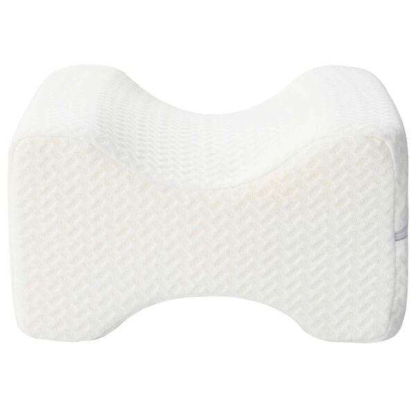 vidaXL Knee Pillow Wei&szlig; Memory-Schaum und Polyester 26 x 21,5 x 15 cm