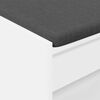 vidaXL Flurbank mit Kissen mit Regal mit Speicher Wei&szlig; 83 x 38 x 45 cm