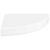 vidaXL Schwebende Eckregale 2 Stk. Hochglanz-Wei&szlig; 25x25x3,8 cm MDF