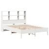 vidaXL Massivholzbett mit Regal ohne Matratze Wei&szlig; 120x200 cm Kiefer