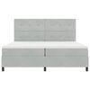 vidaXL Boxspringbett mit Matratze Hellgrau 200 x 200 cm Samt