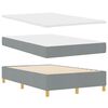 vidaXL Boxspringbett mit Matratze Hellgrau 120 x 200 cm Stoff
