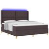 vidaXL Boxspringbett mit Matratze Braun 180 x 200 cm Stoff