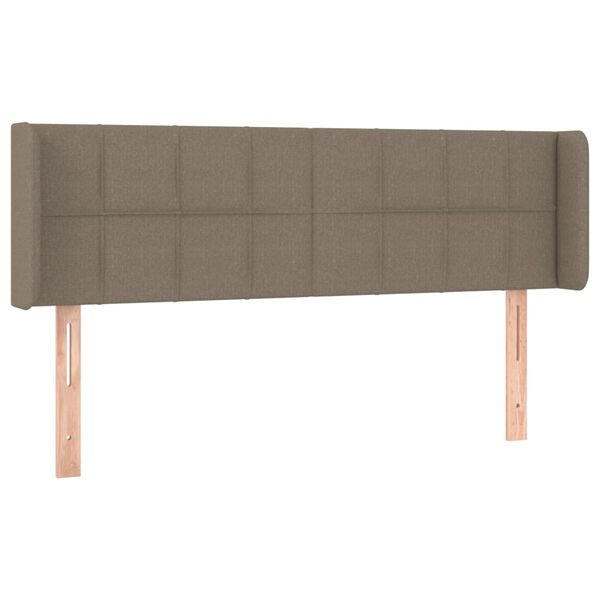 vidaXL Kopfteil mit Ohren Taupe 147x16x78/88 cm Stoff