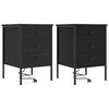 vidaXL Nachttisch 2 Stk. Schwarz Eichen-Optik 42 x 41 x 61 cm