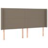 vidaXL Boxspringbett mit Matratze & LED Taupe 200x200 cm Stoff