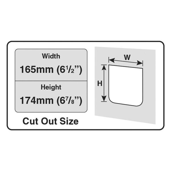 CAT MATE 2-Wege Katzenklappe Abschließbar Weiß