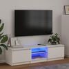 vidaXL TV-Schrank mit LED-Leuchten Wei&szlig; 140x40x36 cm