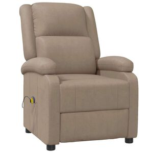vidaXL Massagesessel Cappuccino-Braun Kunstleder