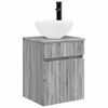 vidaXL Wandmontierte Waschbecken-Vanit&auml;t Grau Sonoma 39 x 35 x 63 cm