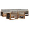 vidaXL Outdoor-Sofagarnitur 7 stk. Natur und Hellgrau