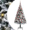 vidaXL K&uuml;nstlicher Weihnachtsbaum mit 150 LEDs mit St&auml;nder Wei&szlig; 150 cm