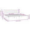 vidaXL Bettgestell mit Kopfteil Metall Schwarz 180x200 cm