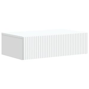 vidaXL Wandmontierter Beistelltisch Wei&szlig; 59 x 34,5 x 17 cm