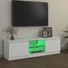 vidaXL TV-Schrank mit LED-Leuchten Weiß 120x30x36 cm
