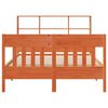 vidaXL Massivholzbett ohne Matratze Wachsbraun 150x200 cm Kiefernholz