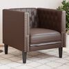 vidaXL Chesterfield-Sessel Braun Kunstleder
