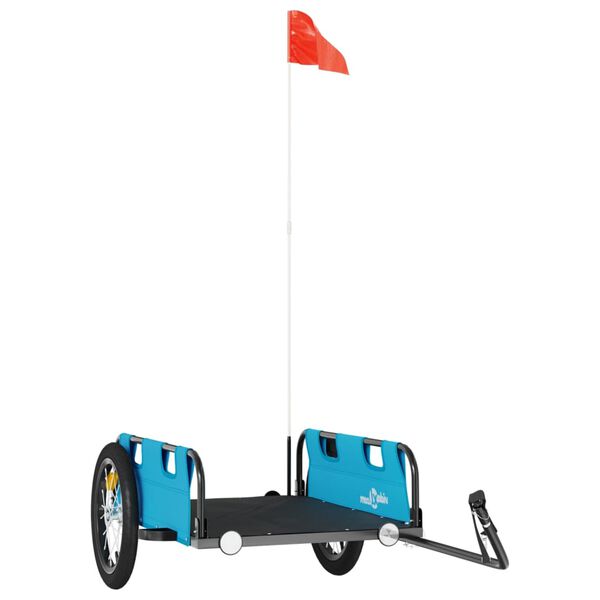 vidaXL Fahrradanh&auml;nger Blau Oxford-Gewebe und Eisen