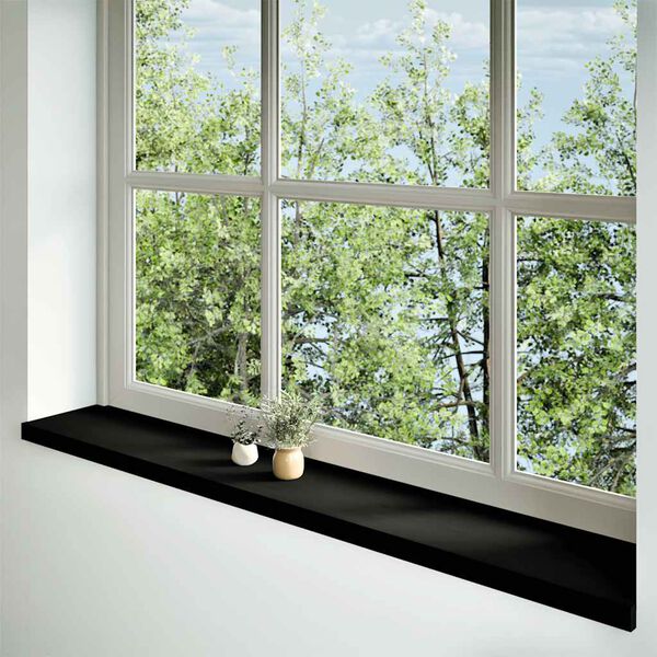vidaXL Fensterb&auml;nke 2 Stk. Dunkelbraun 160x30x2 cm Massivholz Eiche