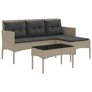 vidaXL Gartensofa-set mit Kissen 2 pcs Poly-Rattan