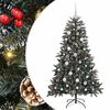 vidaXL K&uuml;nstlicher Weihnachtsbaum Gr&uuml;n 120 cm PVC, Plastik und Stahl
