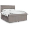 vidaXL Boxspringbett mit Matratze Taupe 180x200 cm Stoff