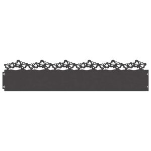 vidaXL Rasenkanten 10 stk. 103 x 0,05 x 22 cm Stahl Schwarz