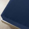 vidaXL Spannbettlaken Jersey Marineblau 160x200 cm Baumwolle