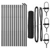 vidaXL Bodenmontierter Sechseckzaun 25 x 0,6 m PVC-beschichteter Stahl