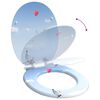 vidaXL Toilettensitz Blau 44 x 38 cm MDF-Platte