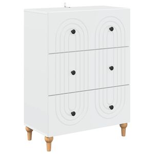 vidaXL Schubladenschrank Wei&szlig; 66 x 34,5 x 90 cm Holzwerkstoff