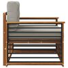vidaXL Outdoor-Sofagarnitur Massives Akazienholz und Polyester Natur