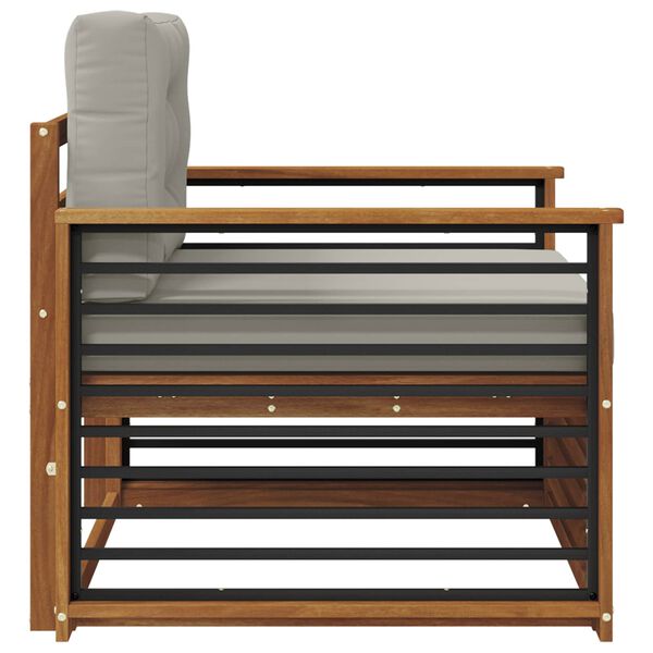 vidaXL Outdoor-Sofagarnitur Massives Akazienholz und Polyester Natur