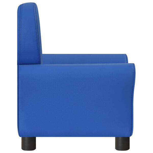 vidaXL Kindersofa Blau Kunstleder